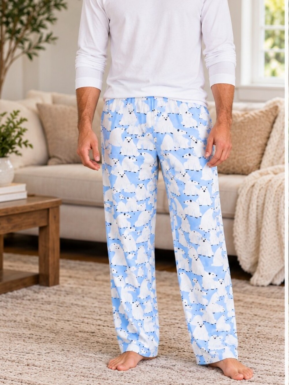 Wondershop at Target Men’s L Tall Pajama Pants – Polar Bear Print – NWT